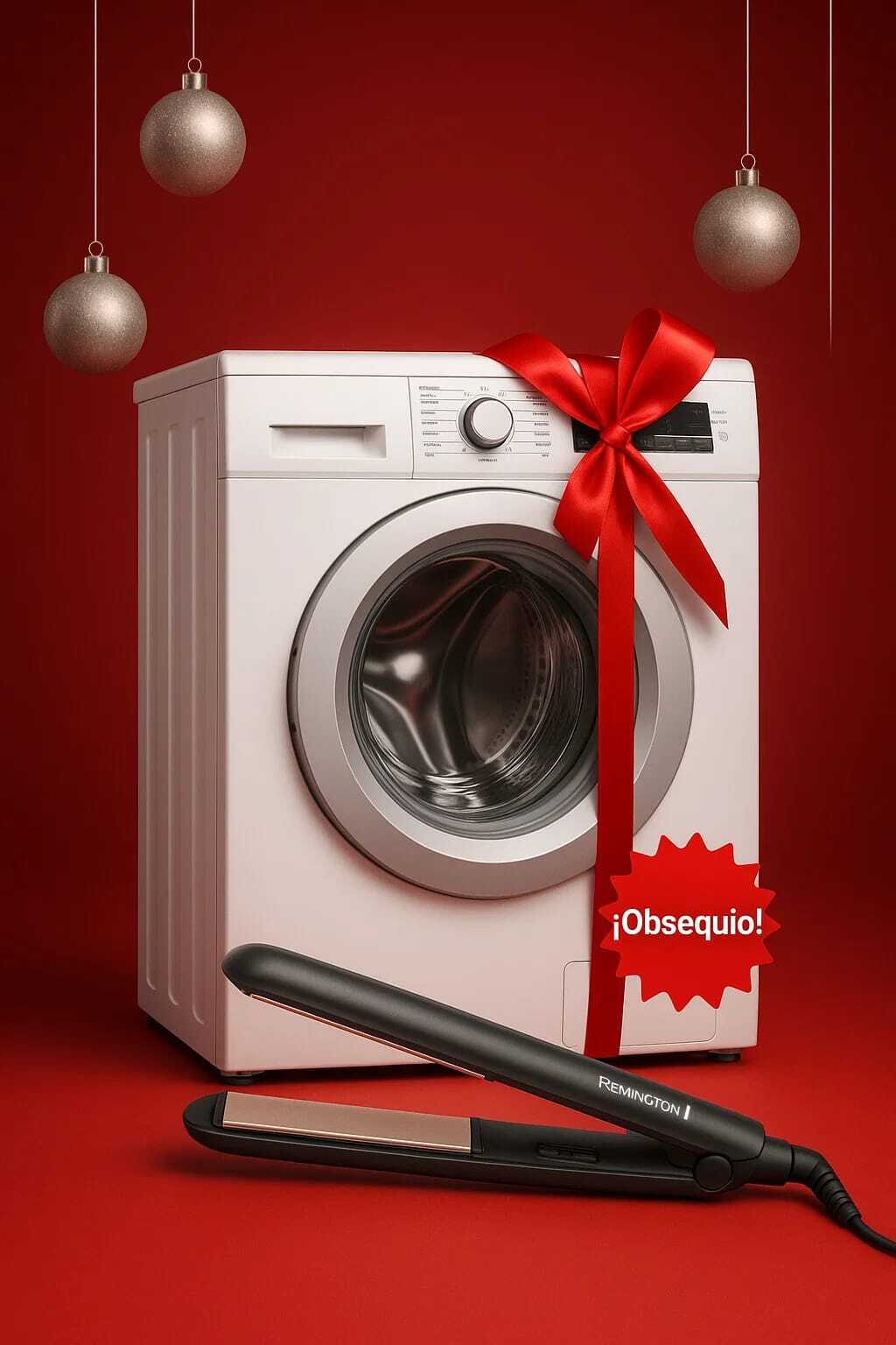 Lavadora 11kg + plancha cabello