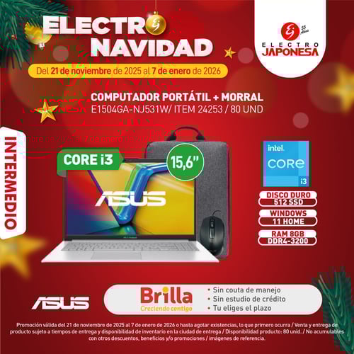 COMPUTADOR PORTATIL + MORRAL